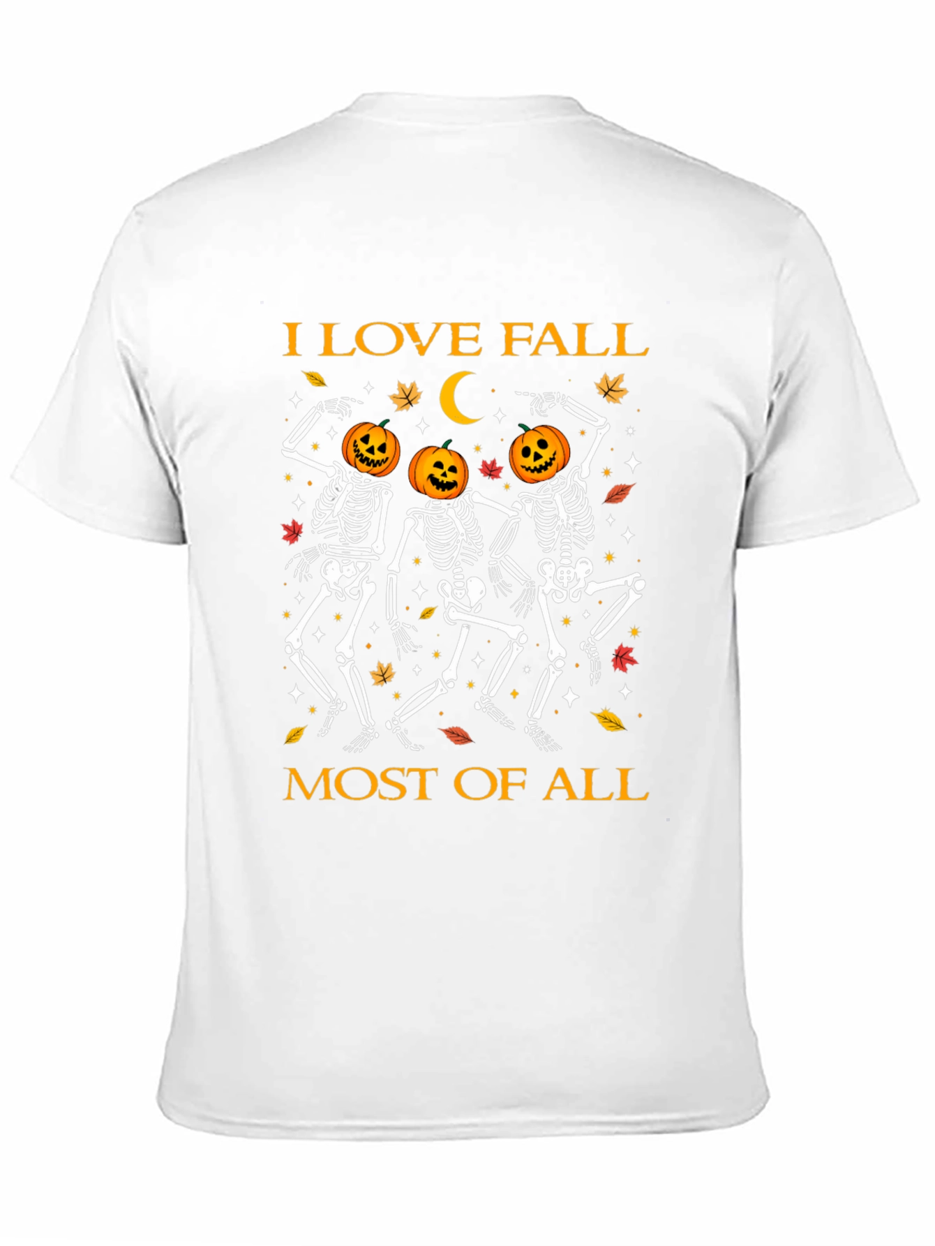 I Love Fall Most of All Skeleton T-Shirt