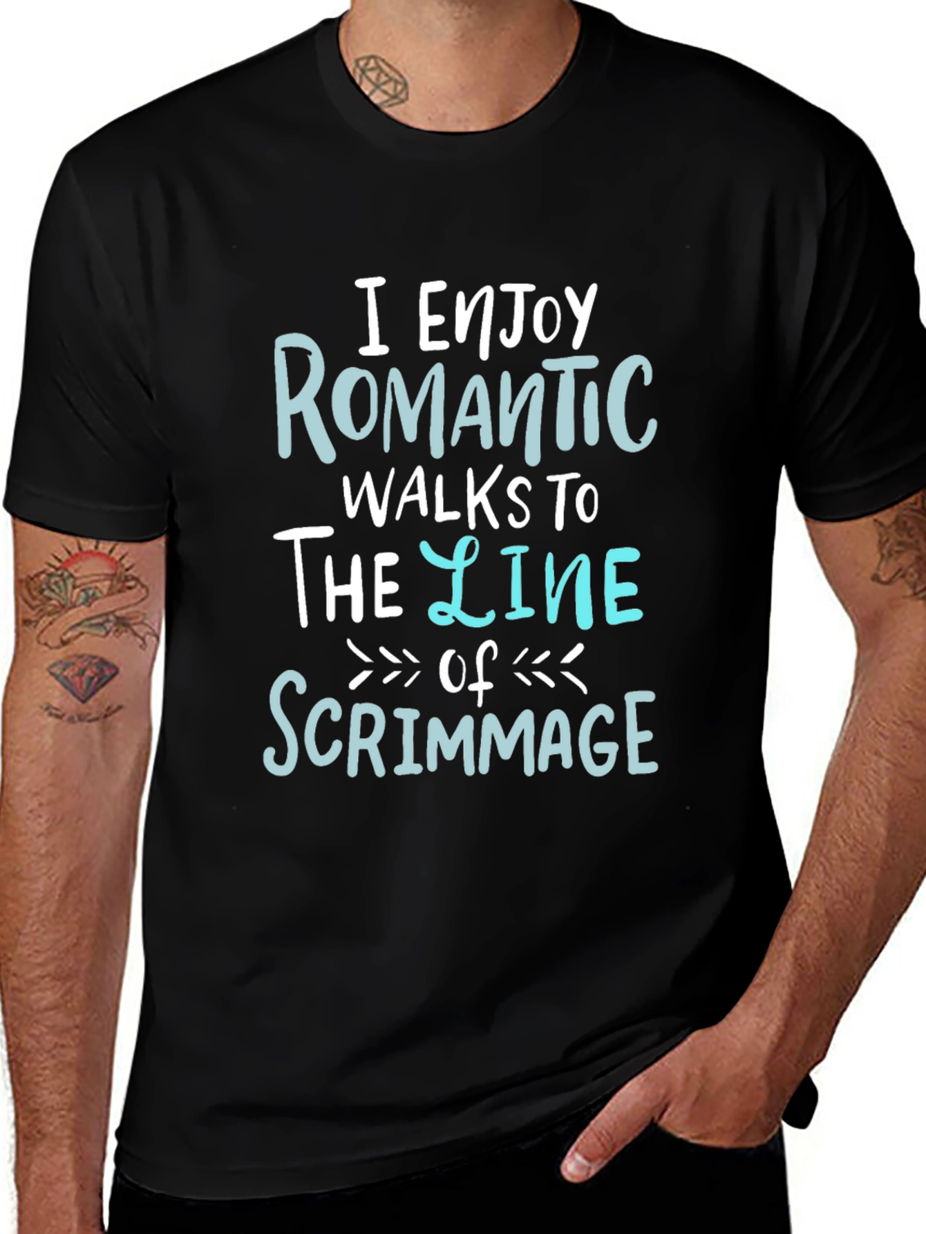 Romantic Walks to the Line of Scrimmage Graphic T-Shirt