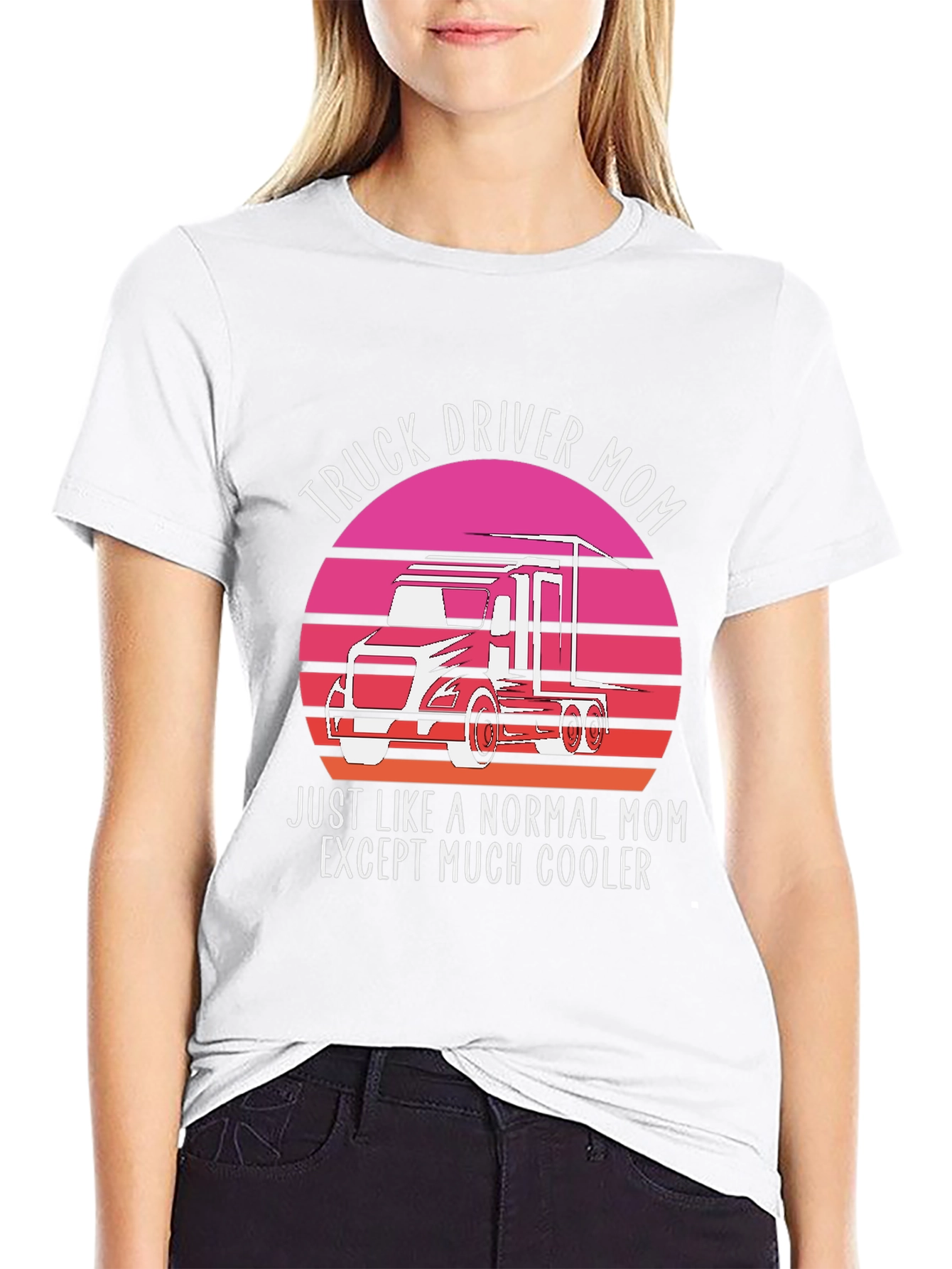 Truck Driver Mom Graphic T-Shirt