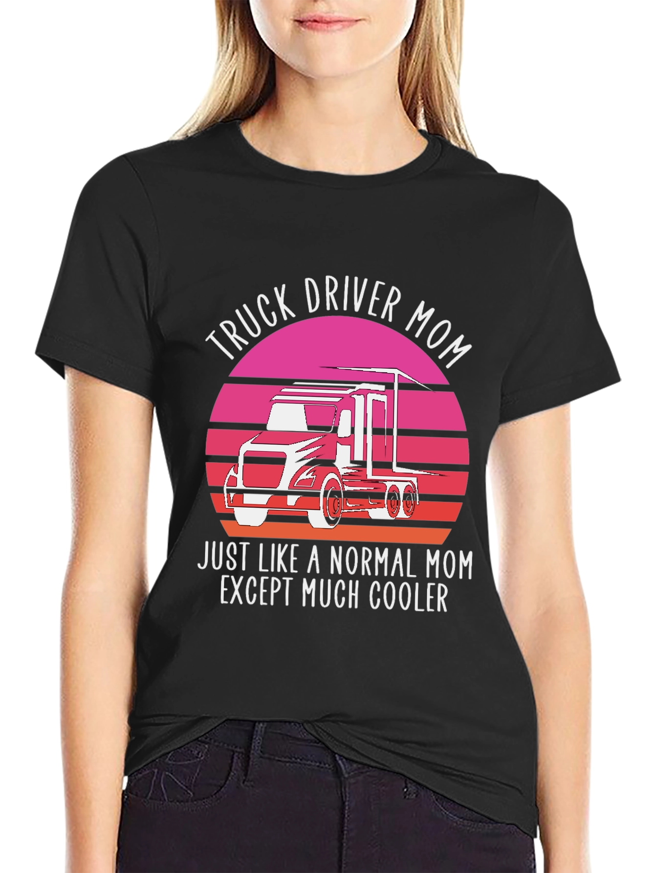 Truck Driver Mom Graphic T-Shirt