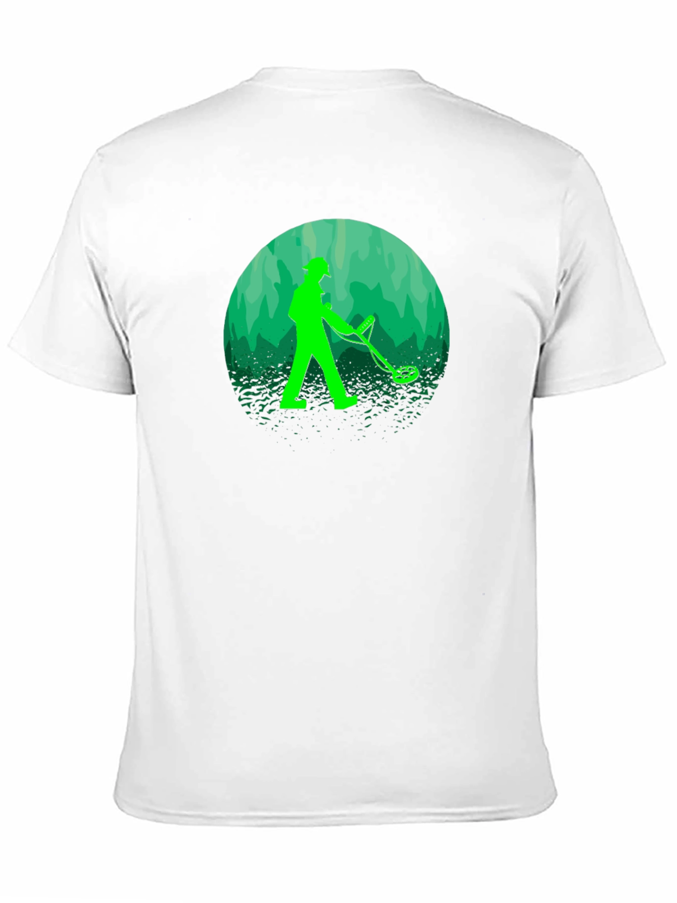 Metal Detector Silhouette T-Shirt - Black