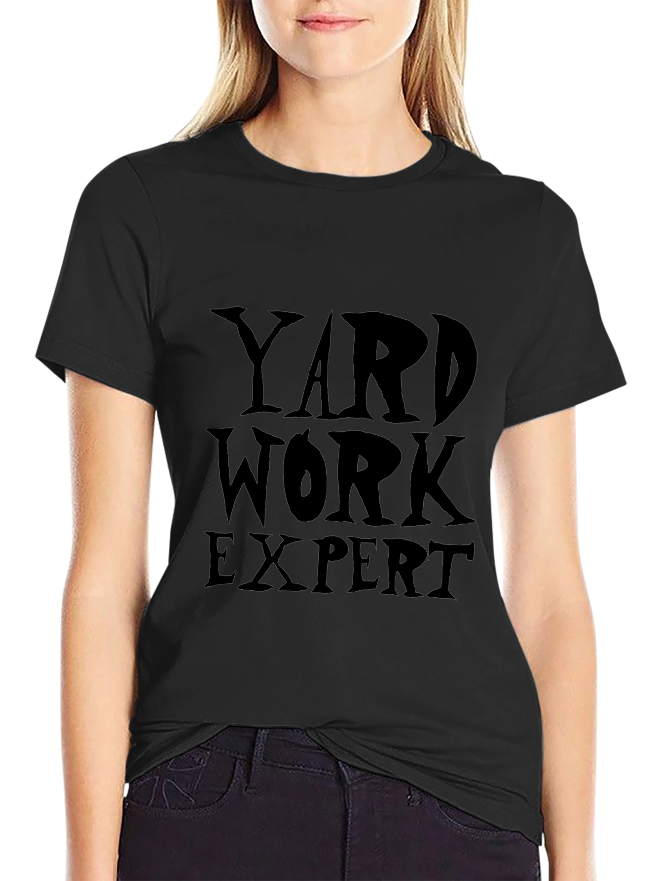 Yard Work Expert Graphic T-Shirt - Black