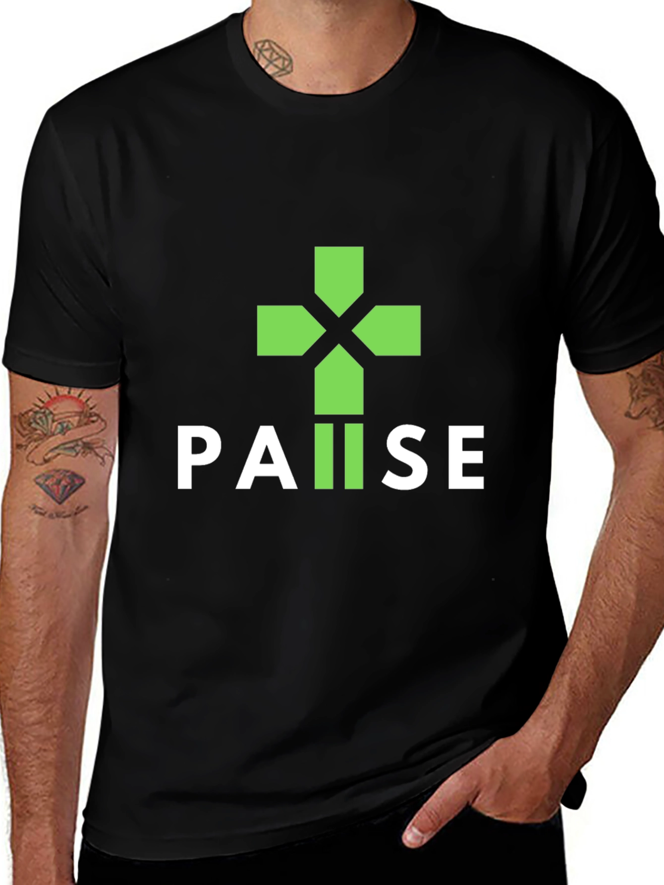Pause Gaming T-Shirt - Black Gamer Tee