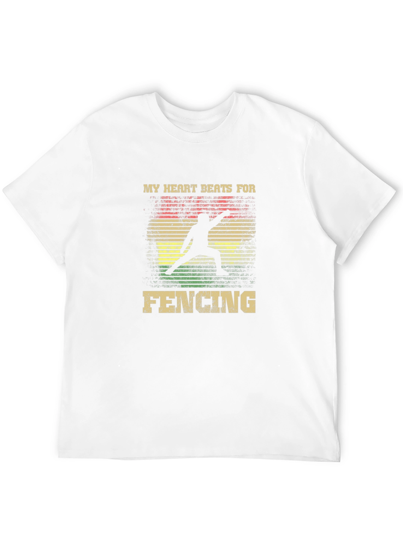 Fencing Heartbeat Graphic Tee - Black