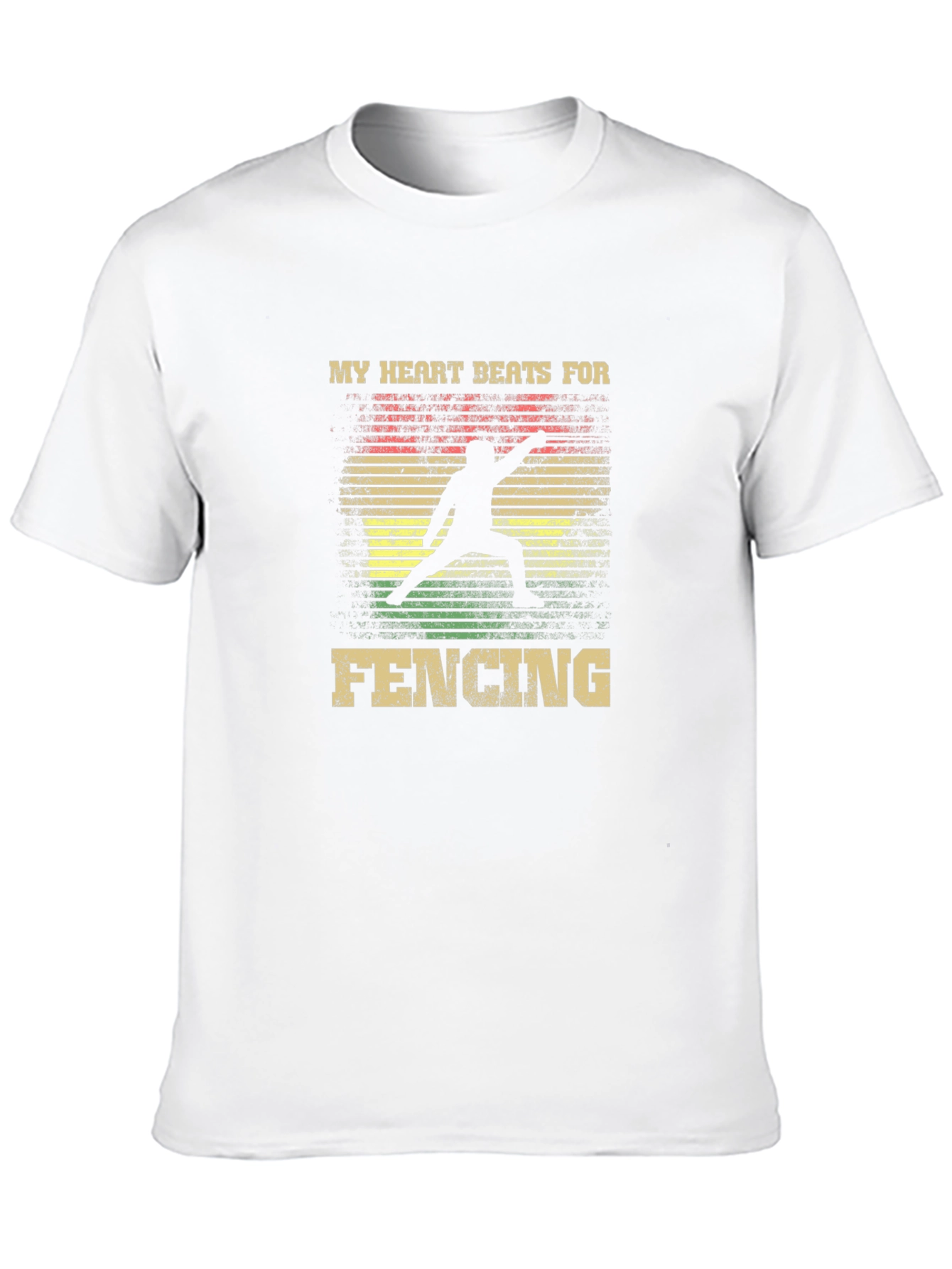 Fencing Heartbeat Graphic Tee - Black