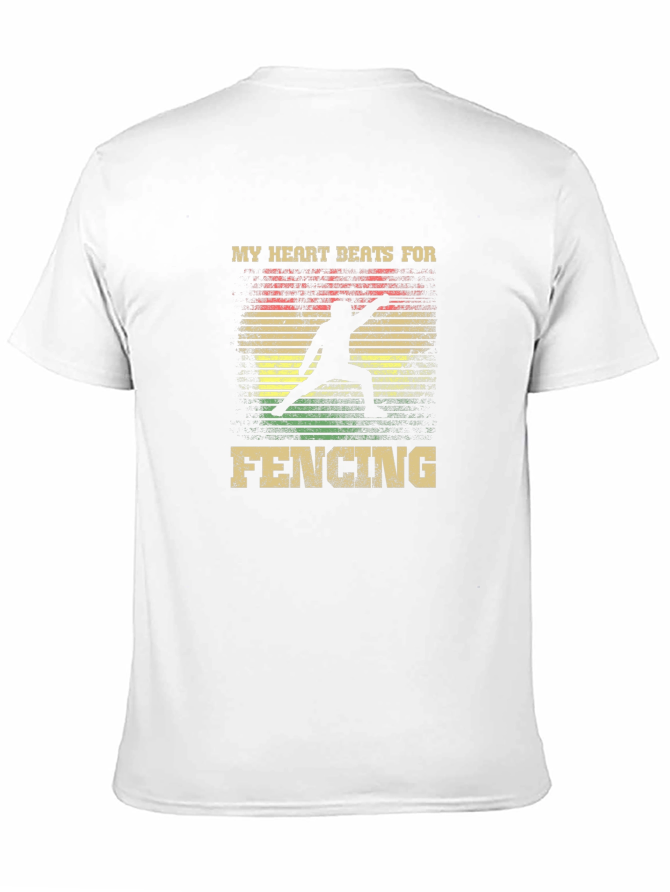 Fencing Heartbeat Graphic Tee - Black