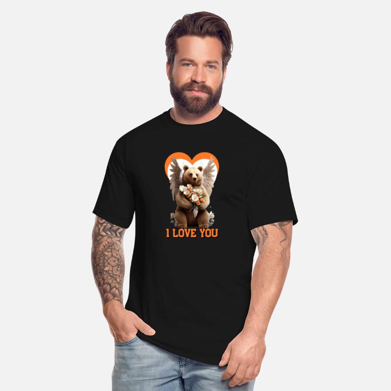 Bear with wings, a valentine's angel