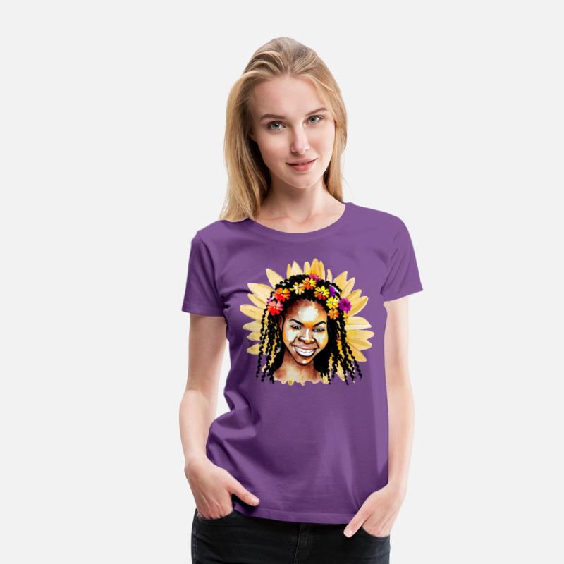 Beautiful Black Woman With Flower Headband