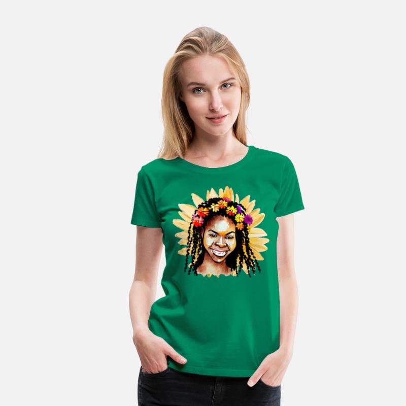 Beautiful Black Woman With Flower Headband