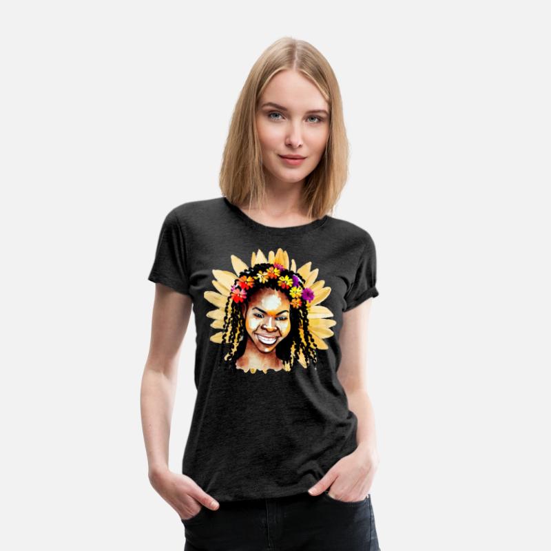 Beautiful Black Woman With Flower Headband