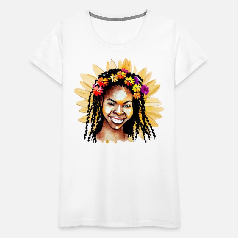 Beautiful Black Woman With Flower Headband
