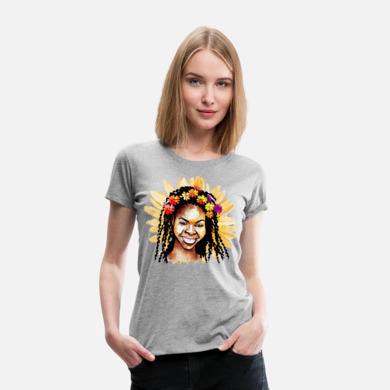 Beautiful Black Woman With Flower Headband