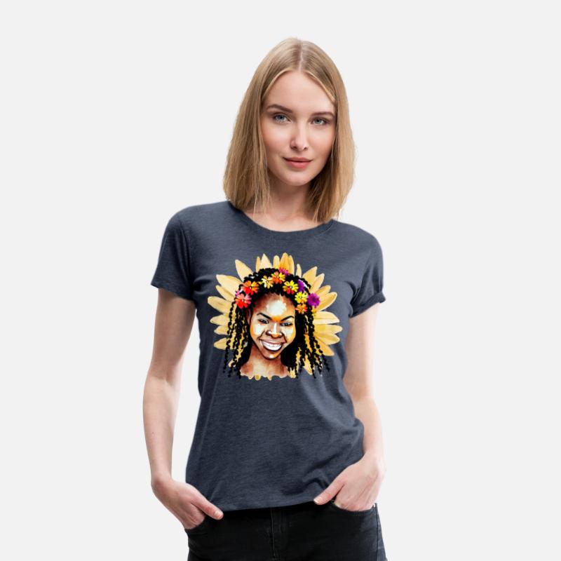 Beautiful Black Woman With Flower Headband