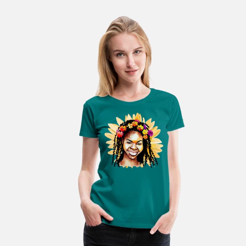 Beautiful Black Woman With Flower Headband