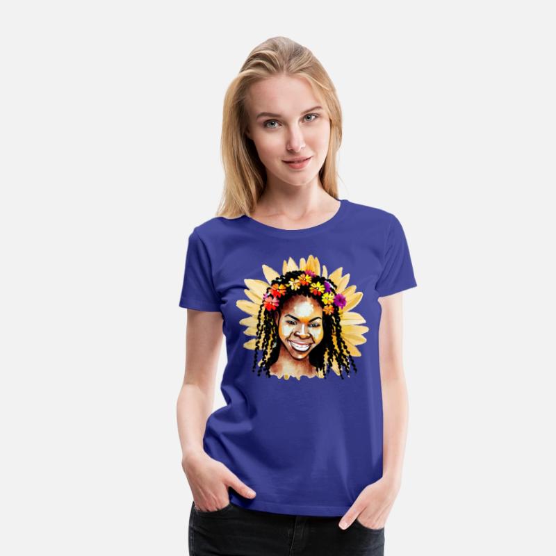Beautiful Black Woman With Flower Headband