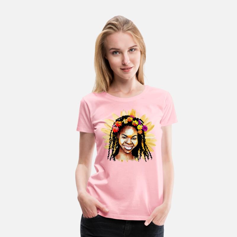 Beautiful Black Woman With Flower Headband