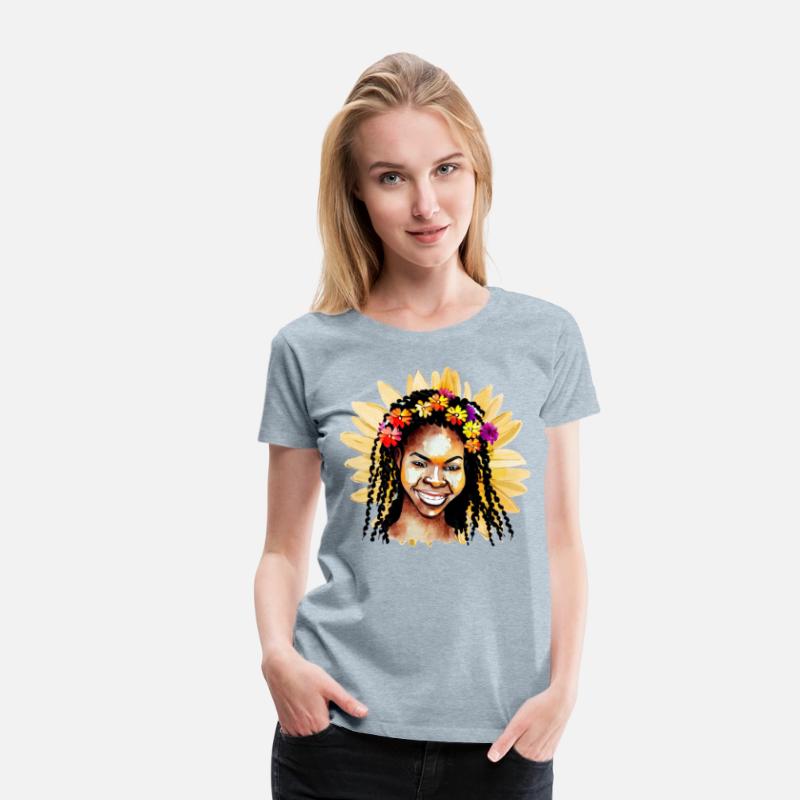 Beautiful Black Woman With Flower Headband