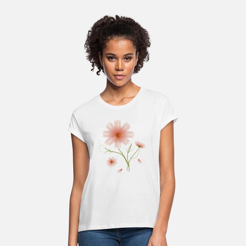 beautiful cosmea flower pink petals illustration