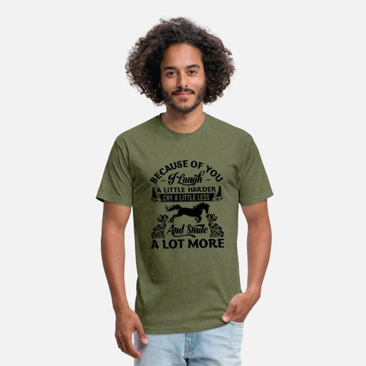 BECAUSE OF YOU I laugh A LITTLE HARDER CRY black
