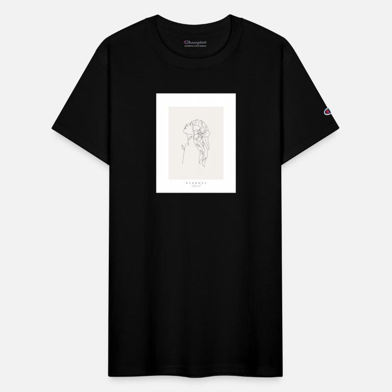 beige minimalist woman line art