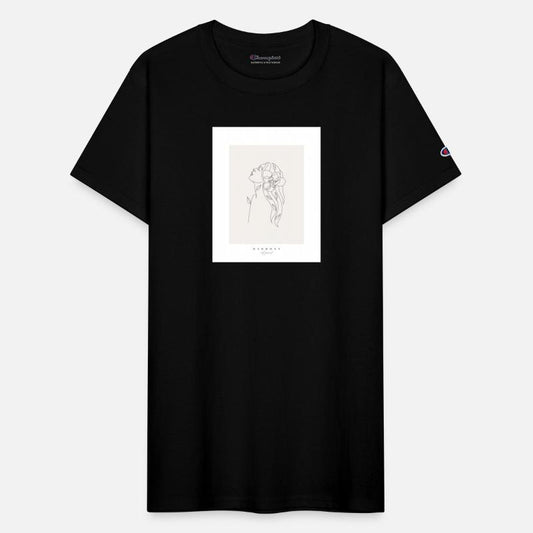 beige minimalist woman line art