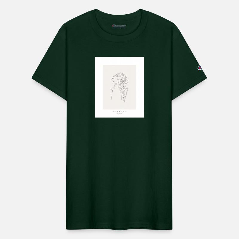 beige minimalist woman line art