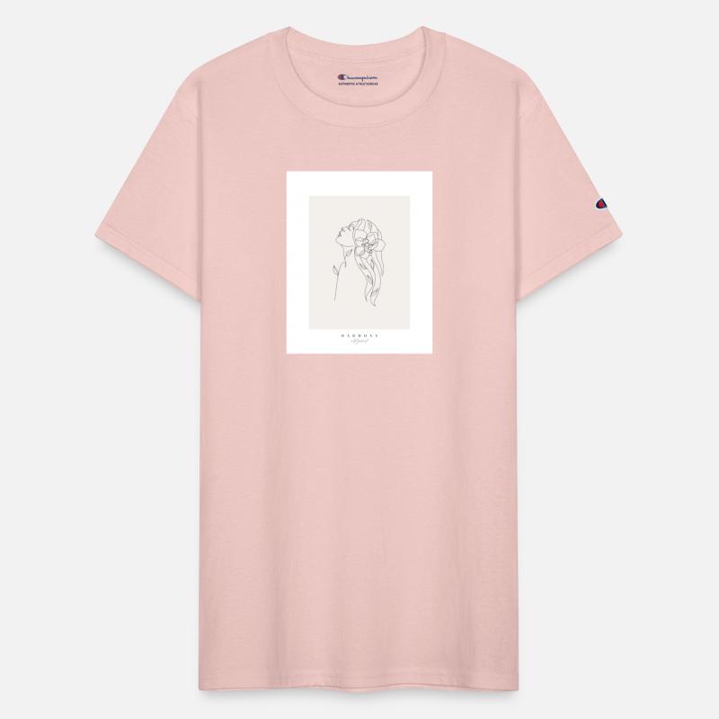 beige minimalist woman line art