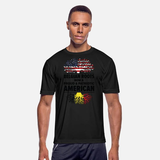 Belgian American Patriot USA Grown Belgium US Flag