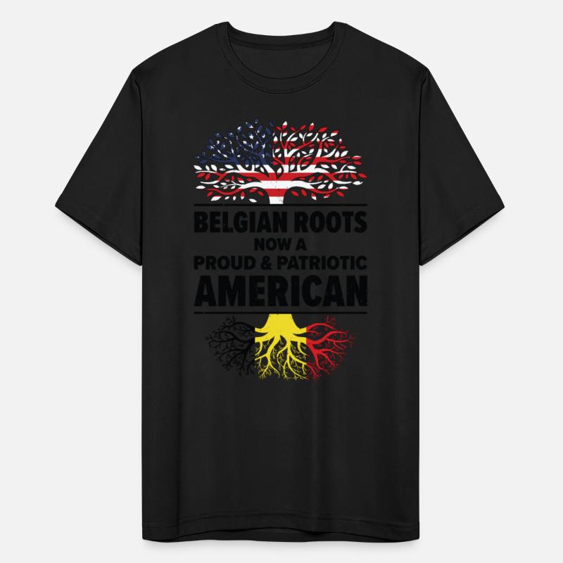 Belgian American Patriot USA Grown Belgium US Flag
