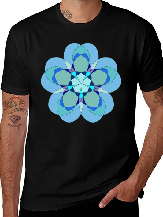 Geometric Flower Graphic Tee