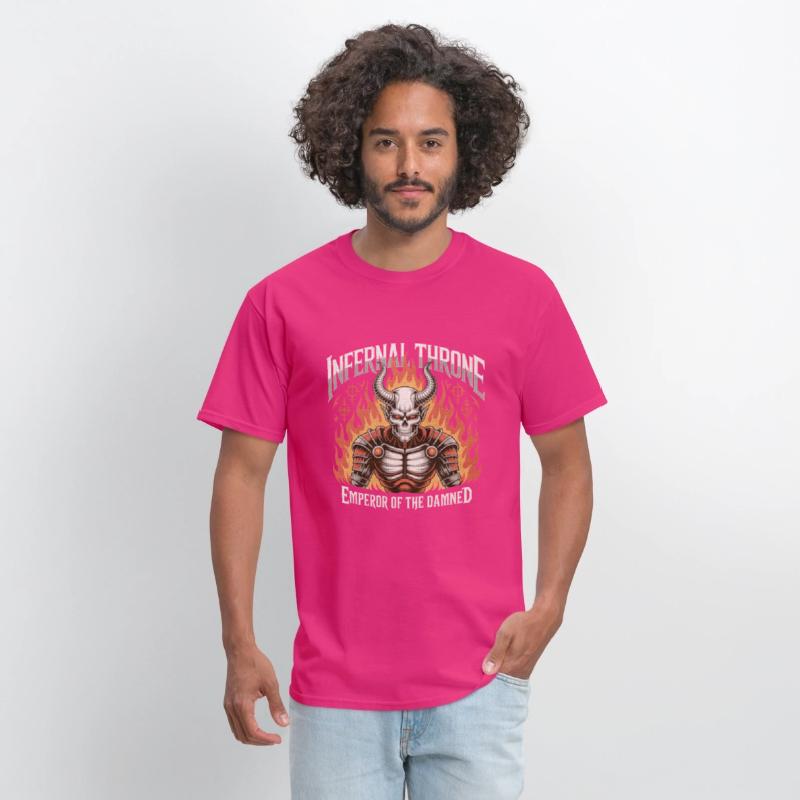 Biomechanical Skull Flame Metal Shirt