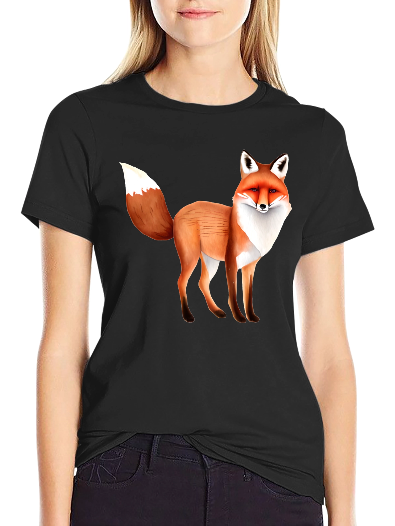 Fox Graphic T-Shirt - Unisex Black Tee