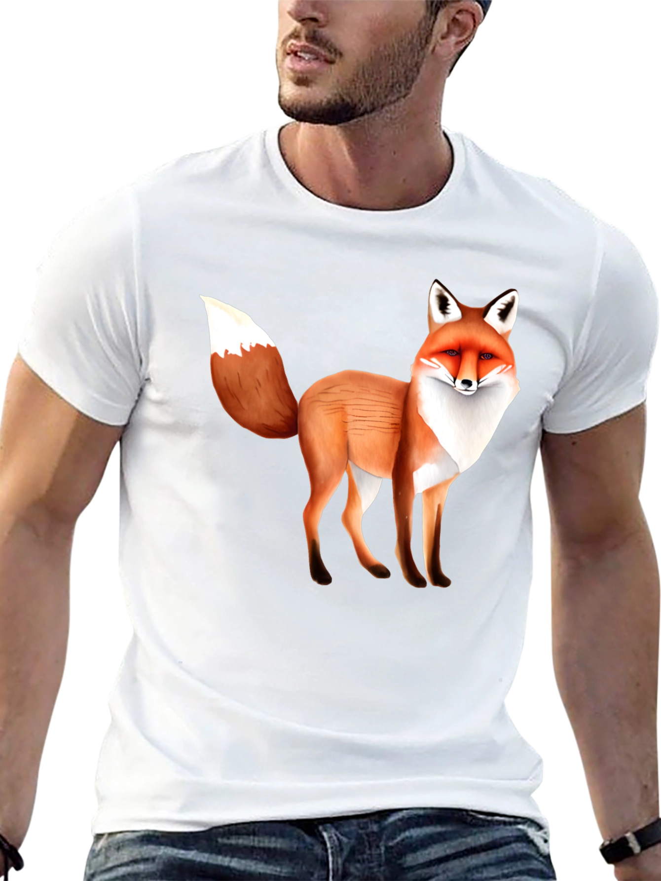 Fox Graphic T-Shirt - Unisex Black Tee