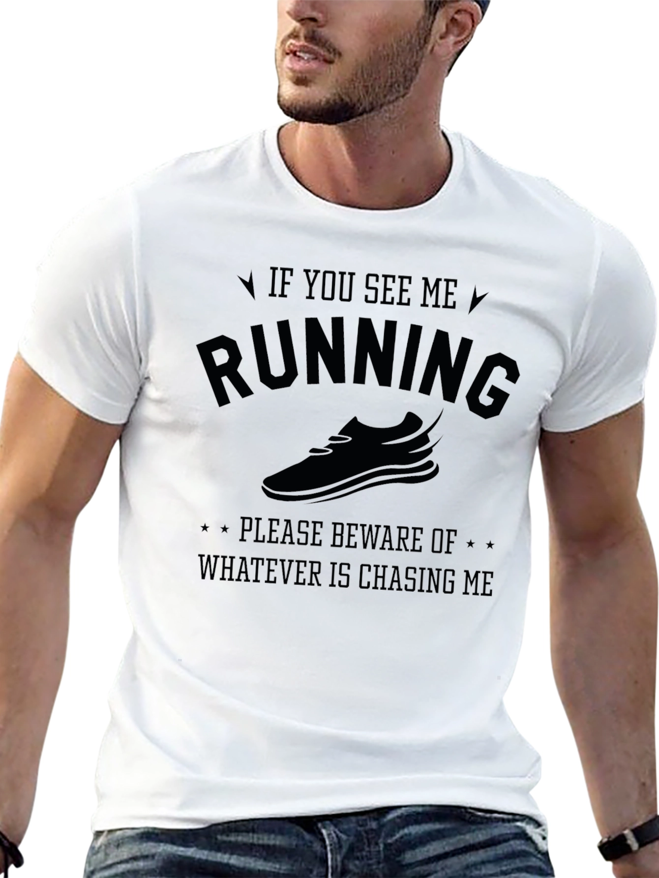 Funny Running T-Shirt - Beware Whats Chasing Me!
