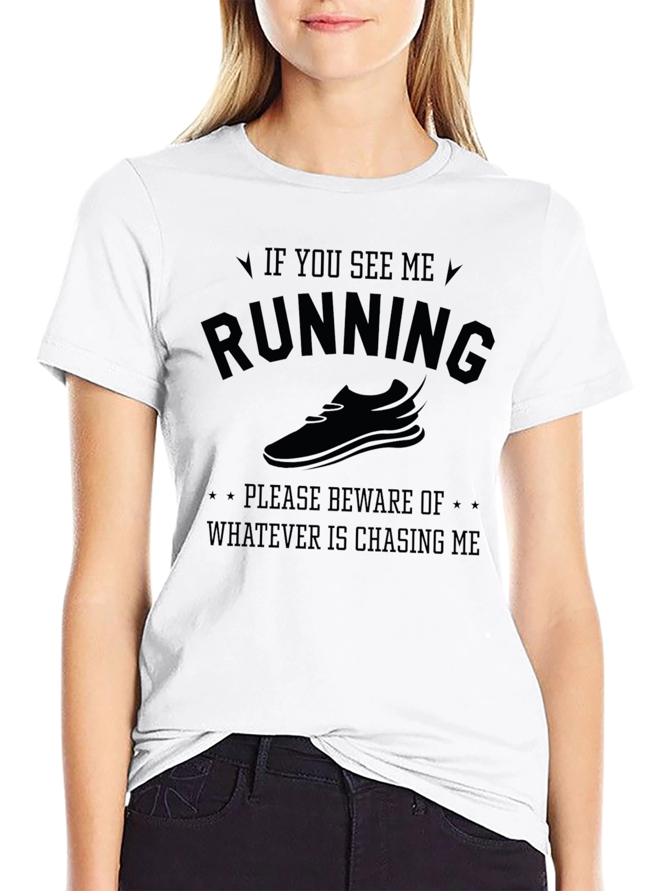 Funny Running T-Shirt - Beware Whats Chasing Me!
