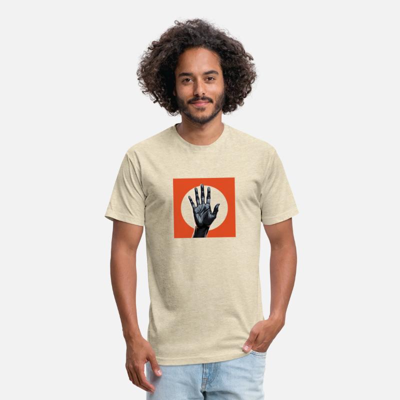 black palm raised in red circle