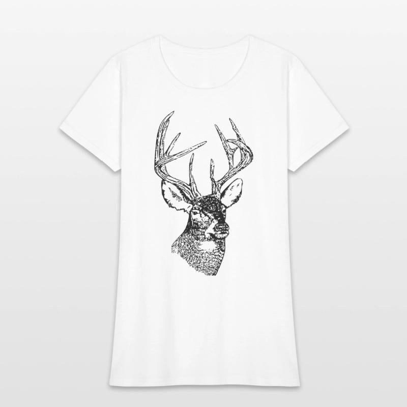 Black Whitetail Deer Head