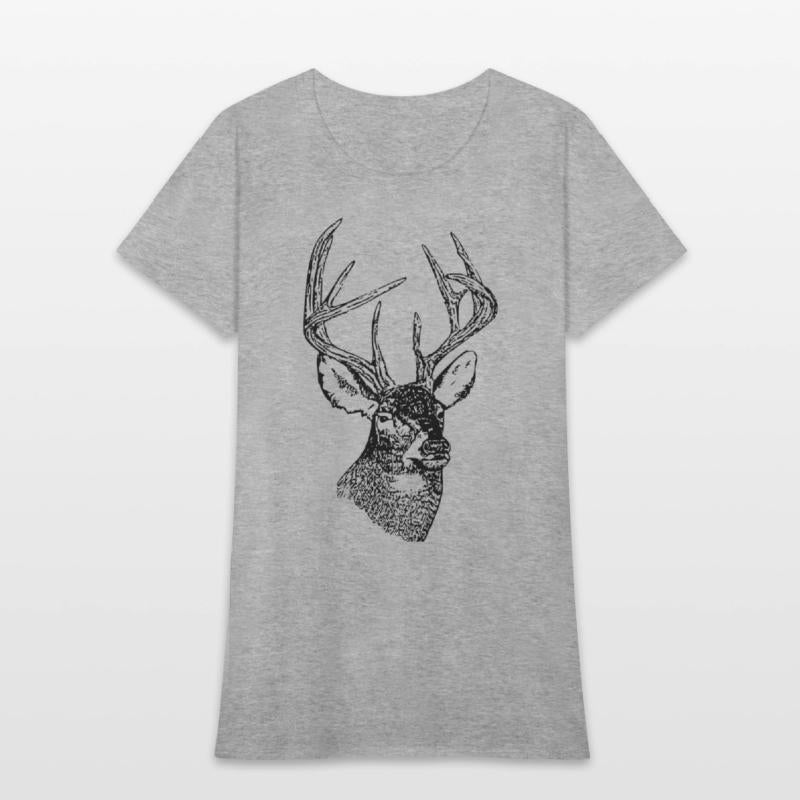 Black Whitetail Deer Head