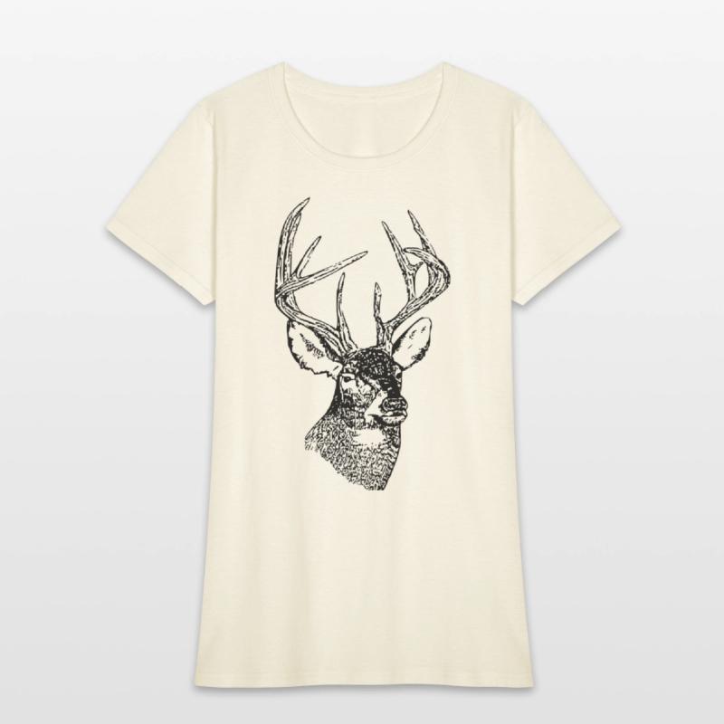 Black Whitetail Deer Head