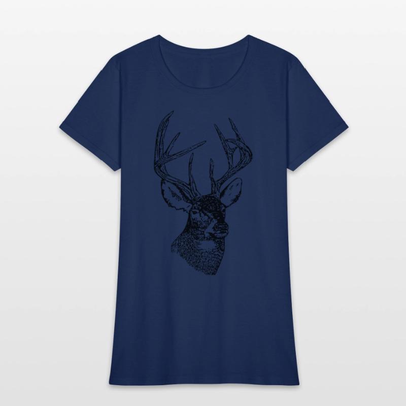 Black Whitetail Deer Head