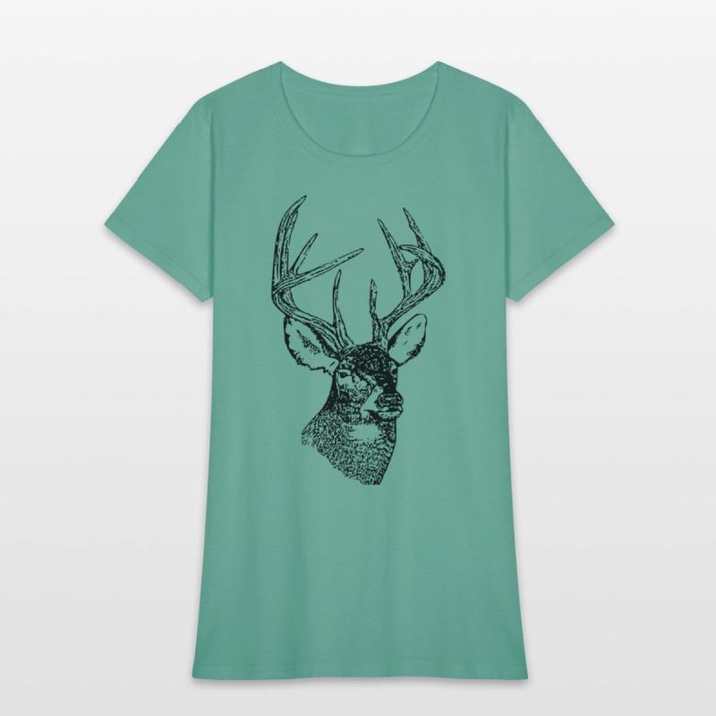 Black Whitetail Deer Head