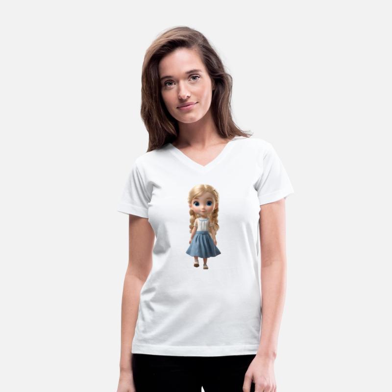 Blonde girl walking