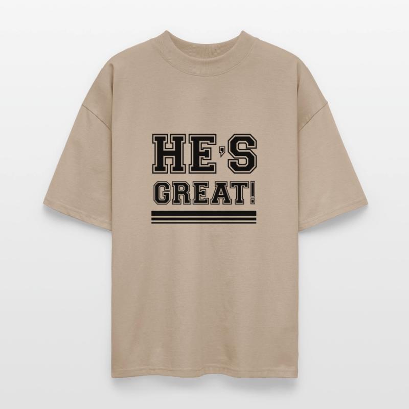 Bold and Vibrant "HE'S GREAT!" Sky Blue T-Shirt –