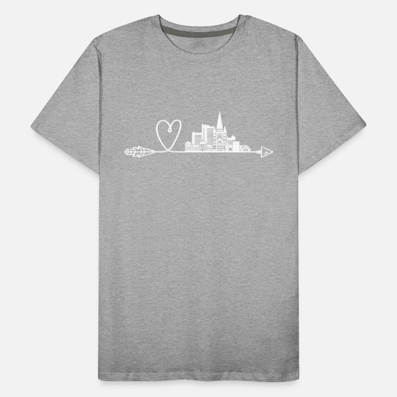 Bonn Skyline With Arrow And Heart