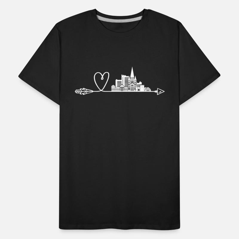 Bonn Skyline With Arrow And Heart