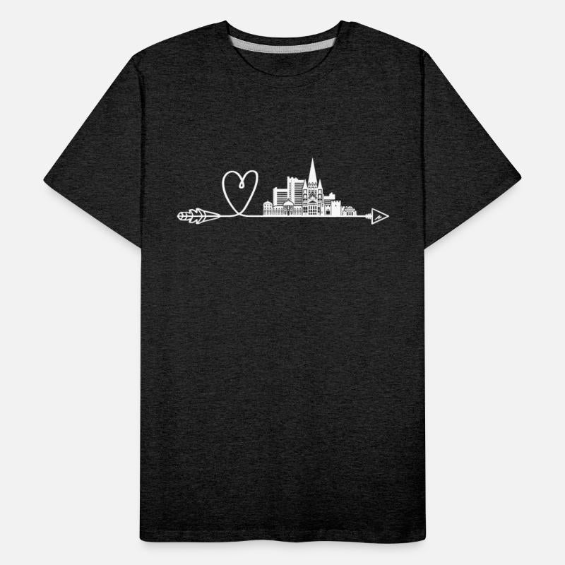 Bonn Skyline With Arrow And Heart