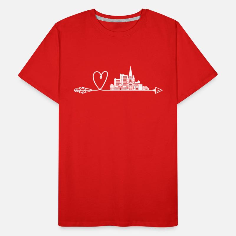 Bonn Skyline With Arrow And Heart