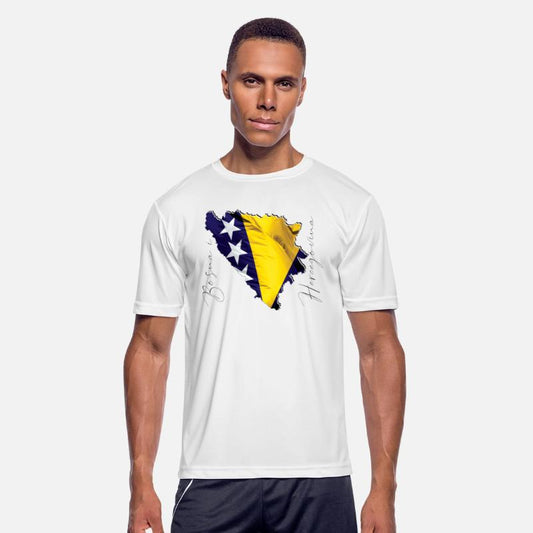 Bosnia Flag in Bosnia Map BA