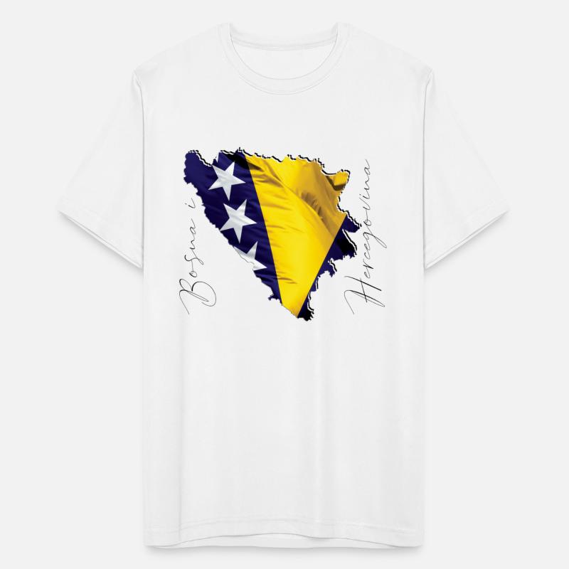 Bosnia Flag in Bosnia Map BA