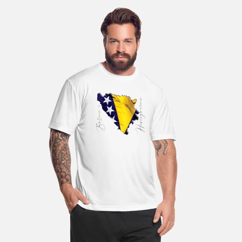 Bosnia Flag in Bosnia Map BA